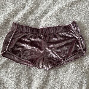 Velvet Sleep Shorts in Purple